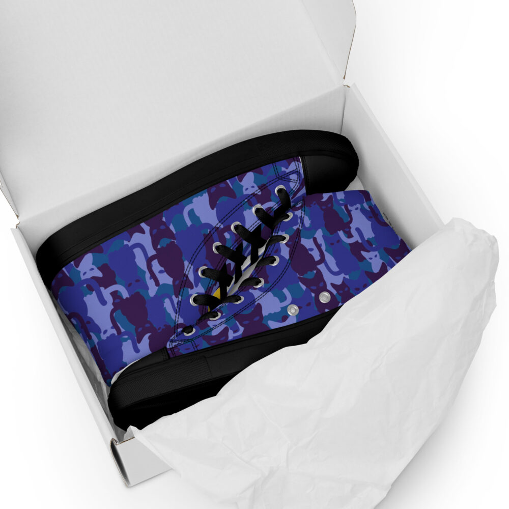 Night Sky Cats High - Sneakers alte in tela da donna - immagine 9