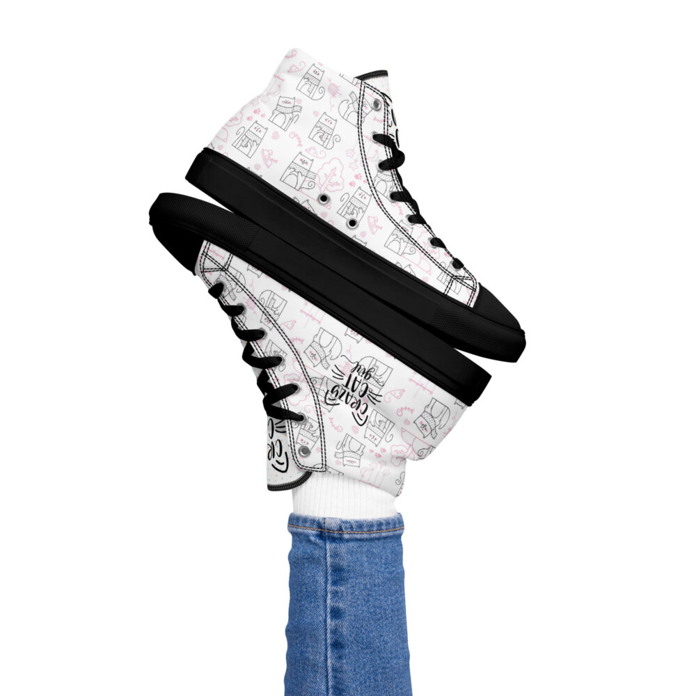 Winters Cozy Cats - Sneakers alte in tela da donna - immagine 3