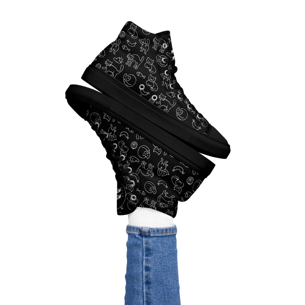 Night Cats Dance High - Sneakers alte in tela da donna - immagine 3