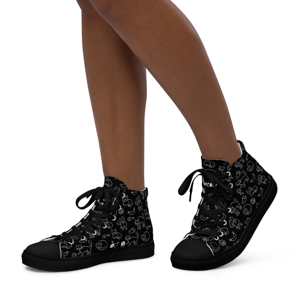 Night Cats Dance High - Sneakers alte in tela da donna - immagine 11