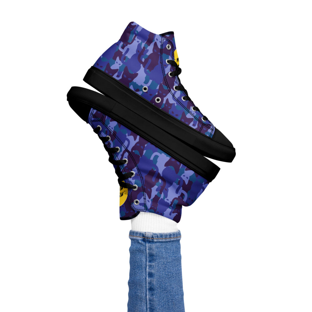 Night Sky Cats High - Sneakers alte in tela da donna - immagine 3