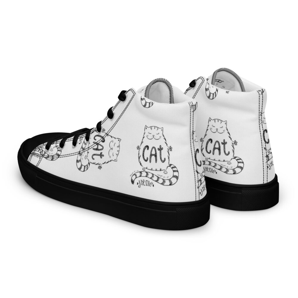 Cat Sketch - Sneakers alte in tela da donna - immagine 32