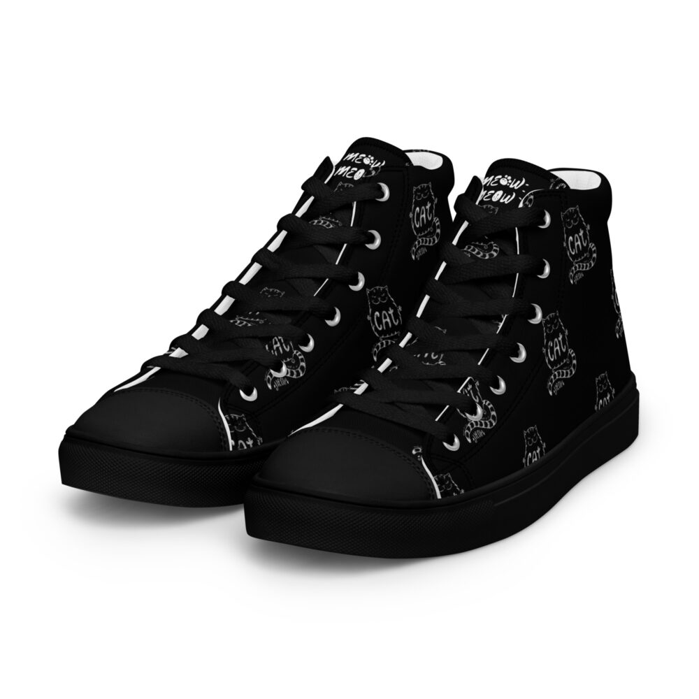 Meow Cat - Sneakers alte in tela da donna - immagine 33