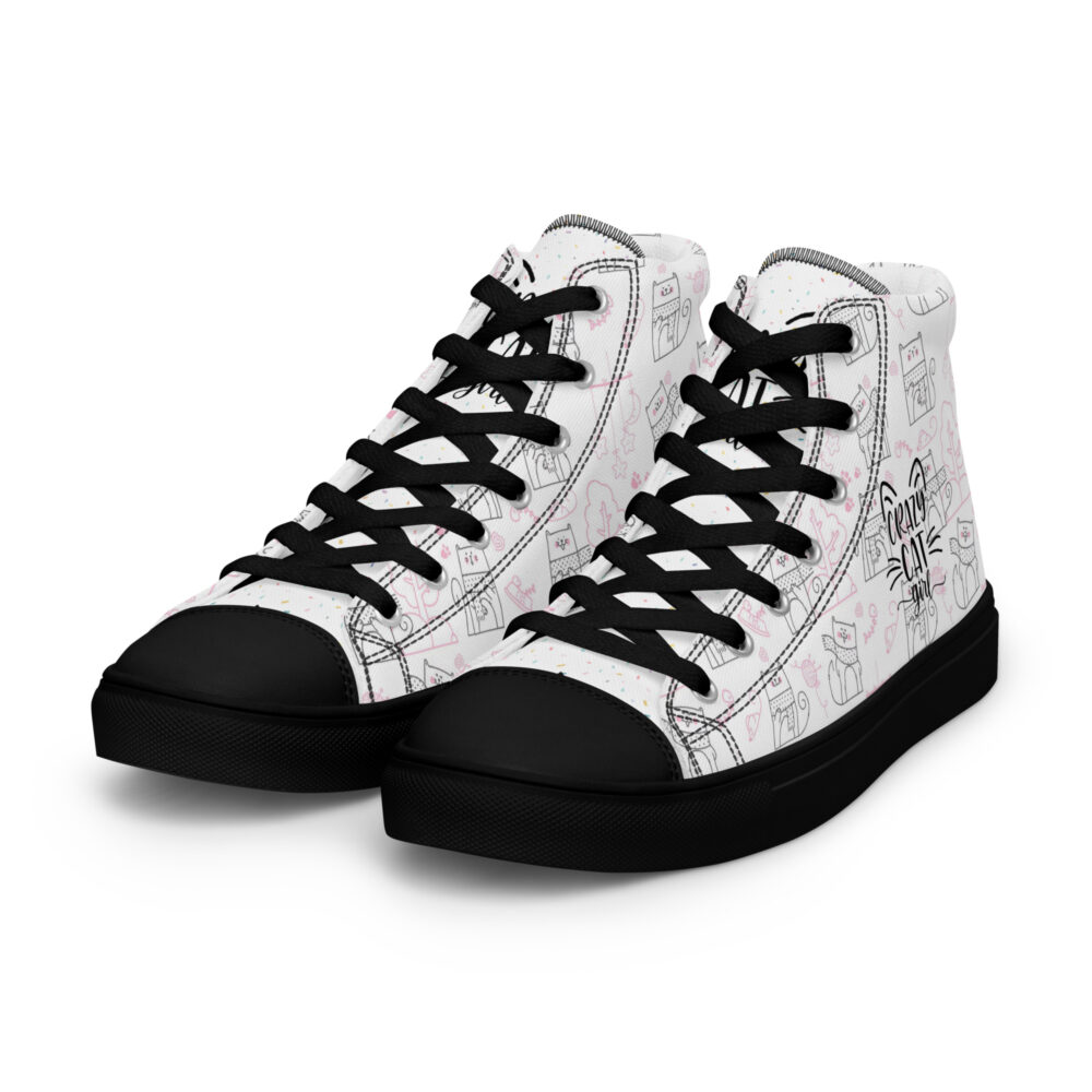 Winters Cozy Cats - Sneakers alte in tela da donna - immagine 33