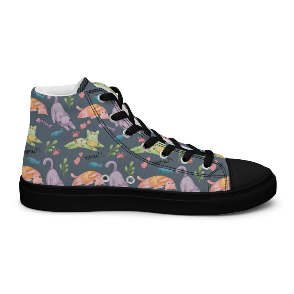 Garden Cats - Sneakers alte in tela da donna - immagine 13