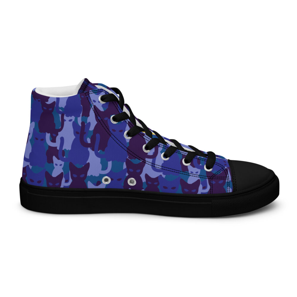 Night Sky Cats High - Sneakers alte in tela da donna - immagine 11