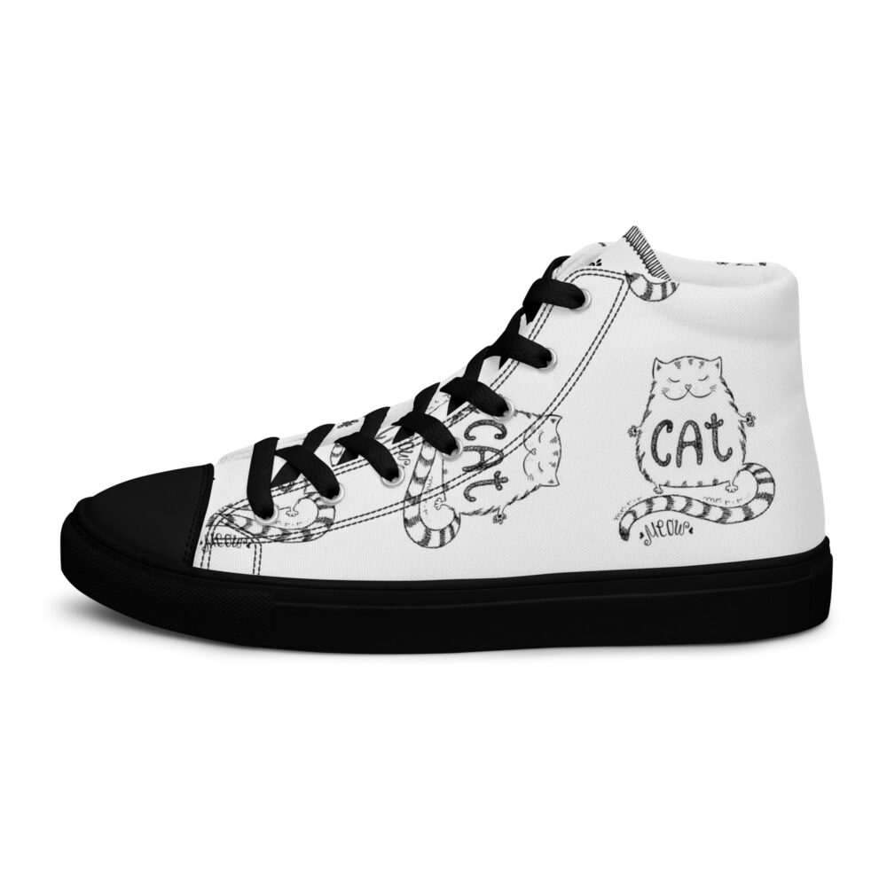 Cat Sketch - Sneakers alte in tela da donna - immagine 12