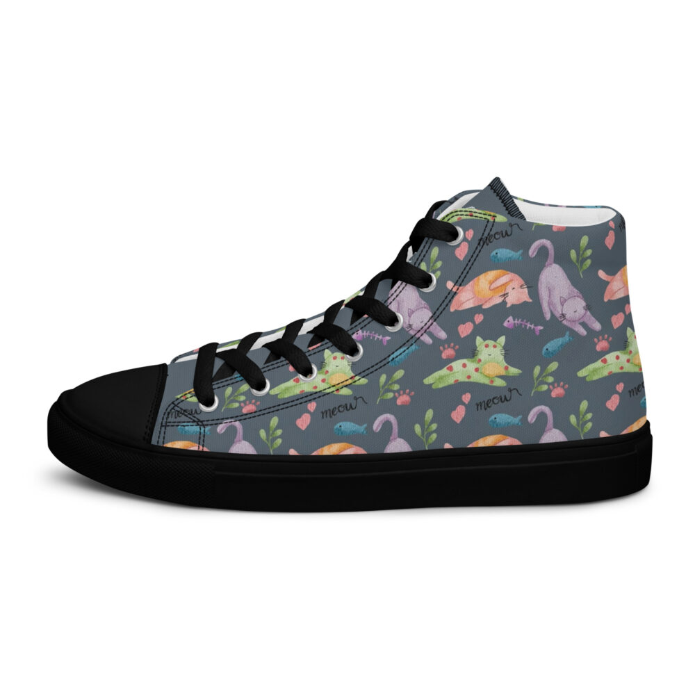 Garden Cats - Sneakers alte in tela da donna - immagine 12