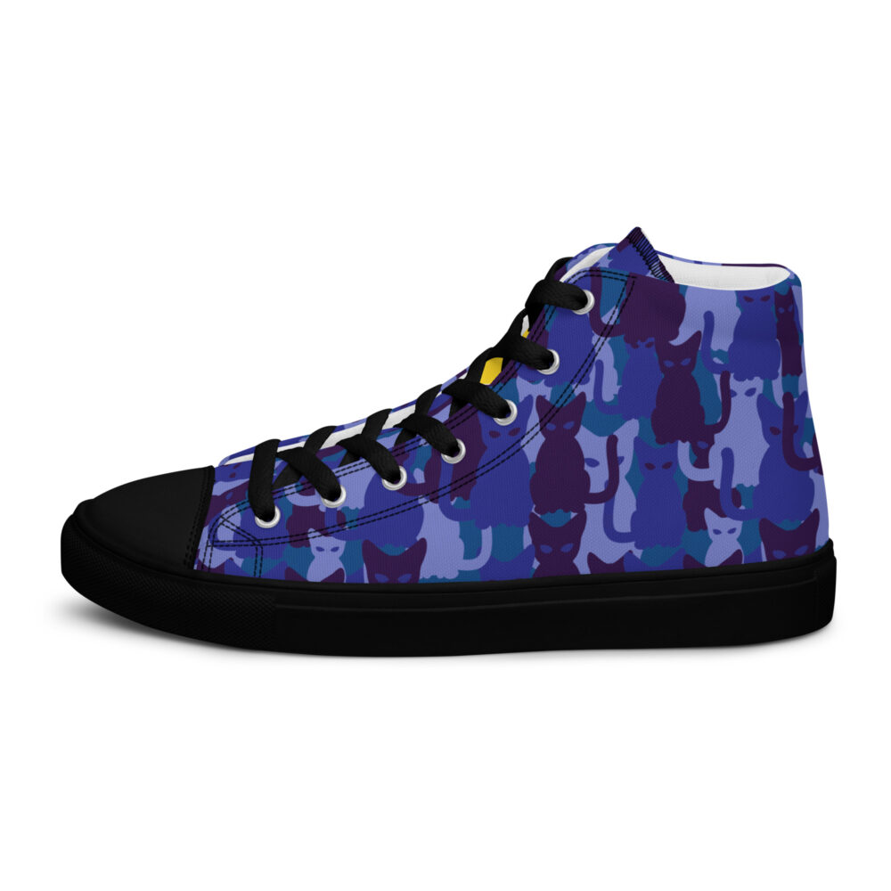 Night Sky Cats High - Sneakers alte in tela da donna - immagine 10