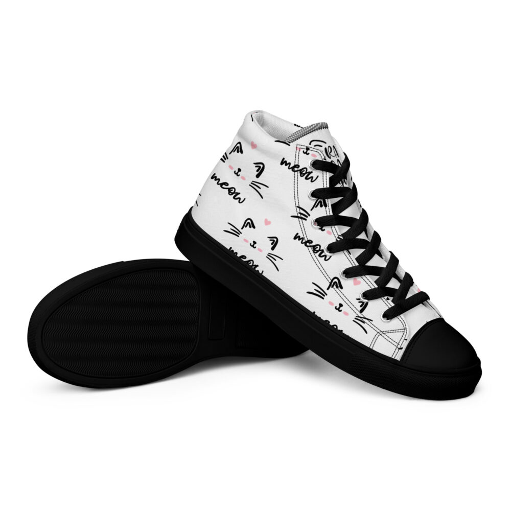 Meow - Sneakers alte in tela da donna - immagine 5