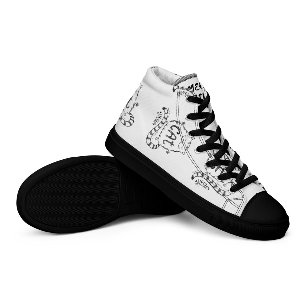 Cat Sketch - Sneakers alte in tela da donna - immagine 5