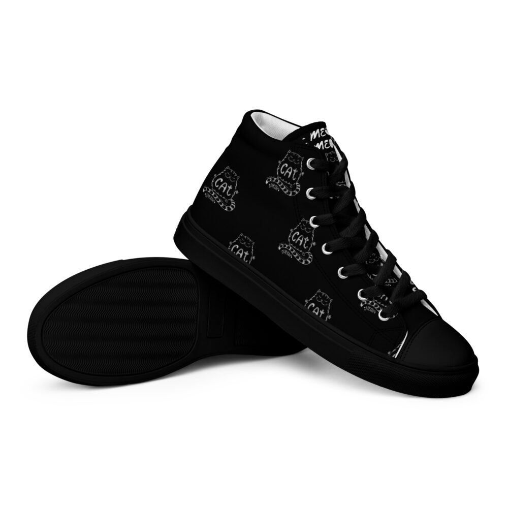 Meow Cat - Sneakers alte in tela da donna - immagine 5