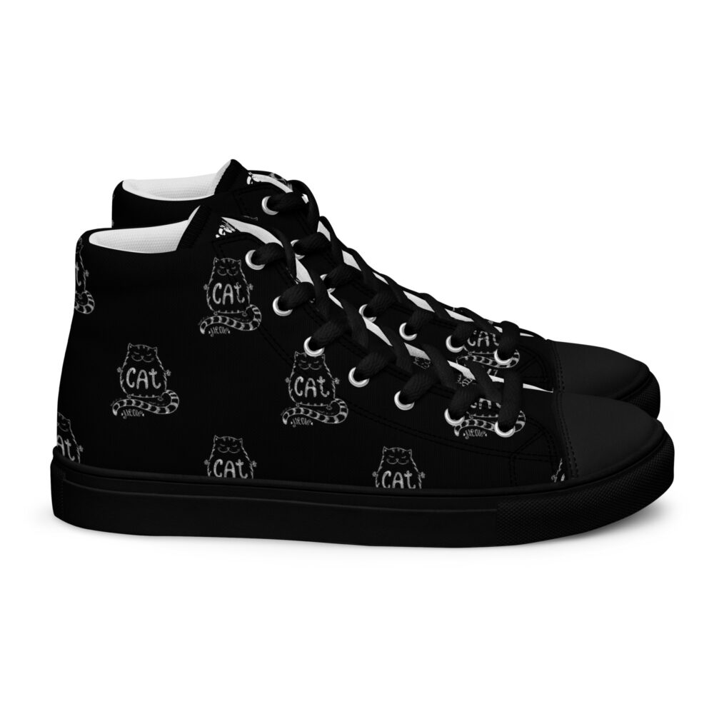 Meow Cat - Sneakers alte in tela da donna - immagine 36