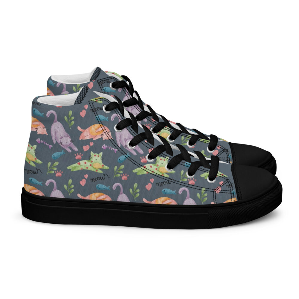 Garden Cats - Sneakers alte in tela da donna - immagine 36