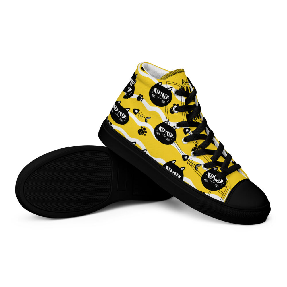 Cool Black Cats - Sneakers alte in tela da donna - immagine 5