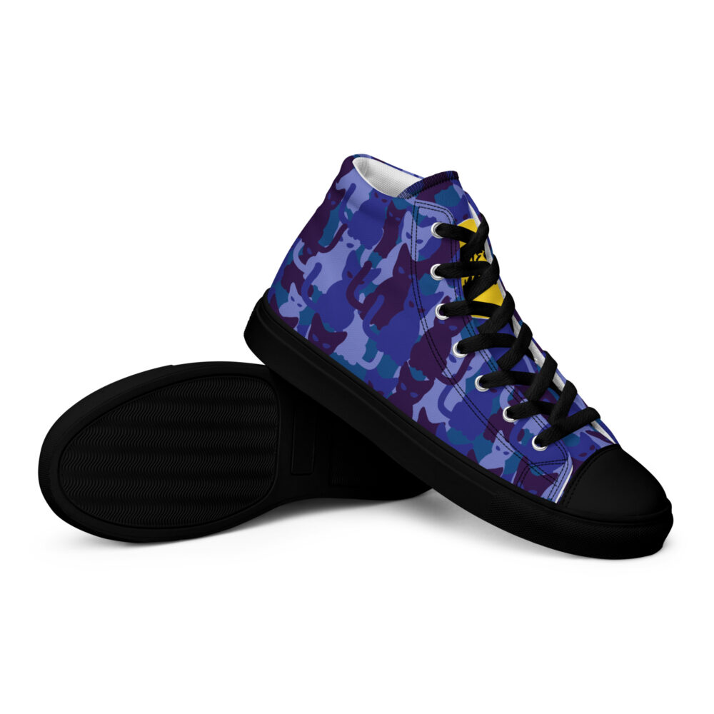 Night Sky Cats High - Sneakers alte in tela da donna - immagine 5