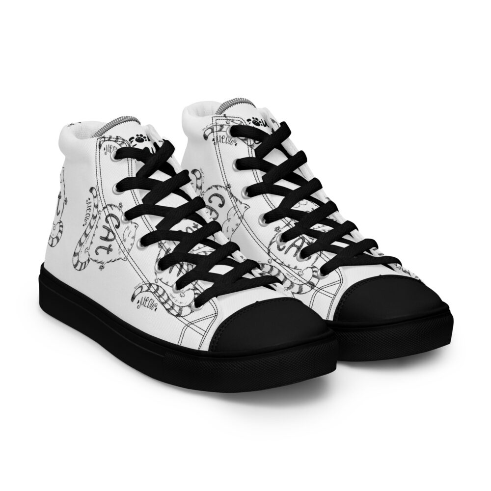 Cat Sketch - Sneakers alte in tela da donna