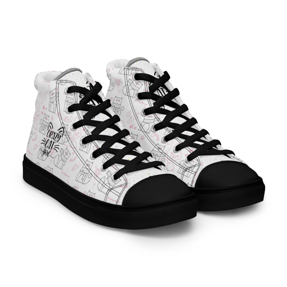 Winters Cozy Cats - Sneakers alte in tela da donna