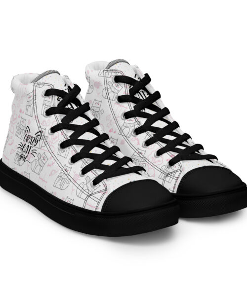 Winters Cozy Cats - Sneakers alte in tela da donna