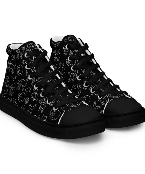 Night Cats Dance High - Sneakers alte in tela da donna
