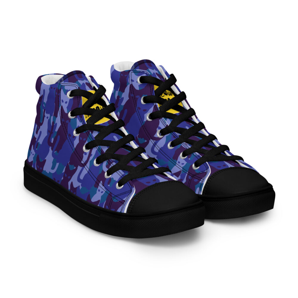 Night Sky Cats High - Sneakers alte in tela da donna