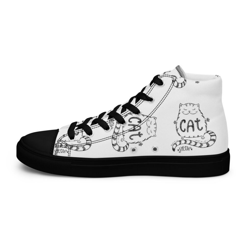 Cat Sketch - Sneakers alte in tela da donna - immagine 15