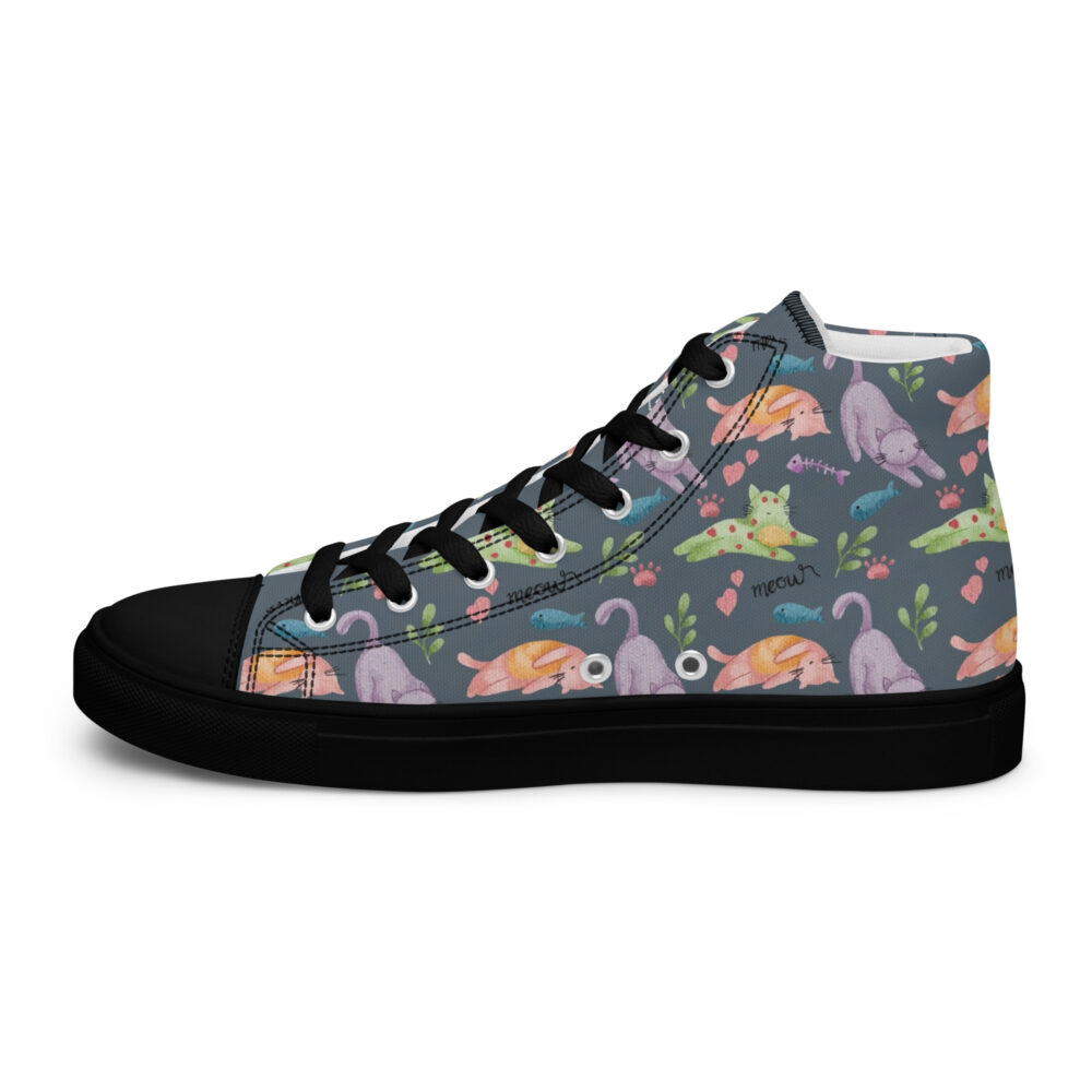 Garden Cats - Sneakers alte in tela da donna - immagine 15