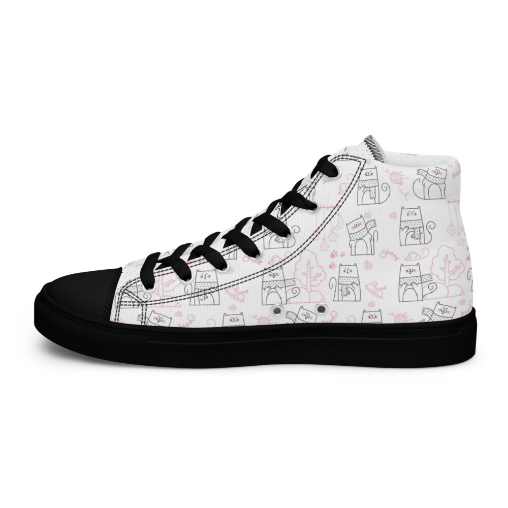 Winters Cozy Cats - Sneakers alte in tela da donna - immagine 15