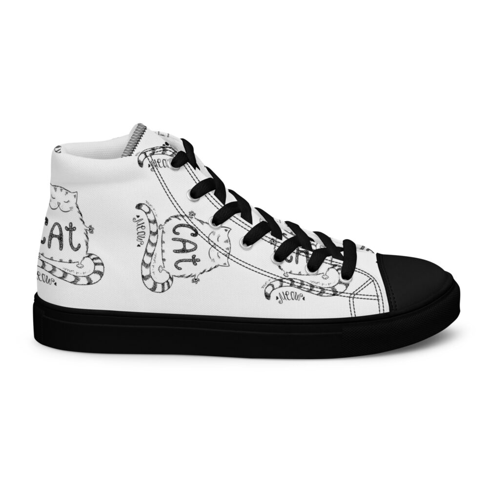 Cat Sketch - Sneakers alte in tela da donna - immagine 14