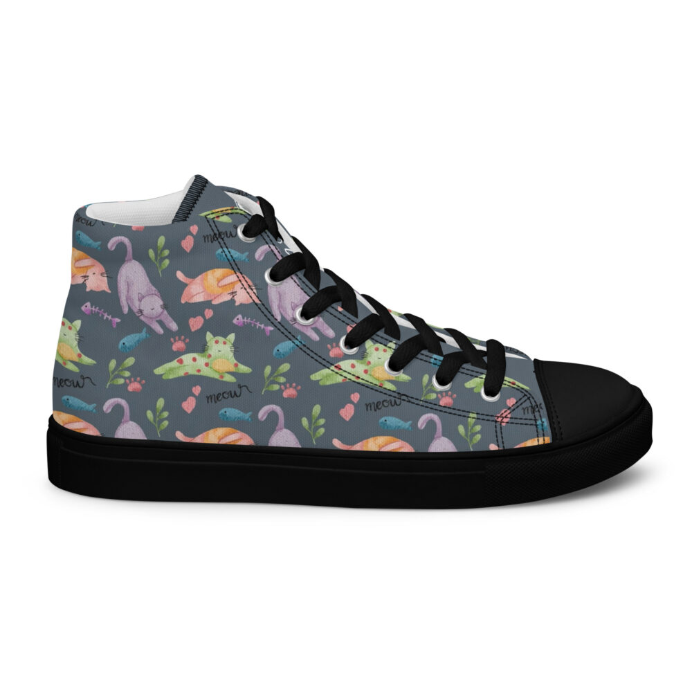 Garden Cats - Sneakers alte in tela da donna - immagine 14