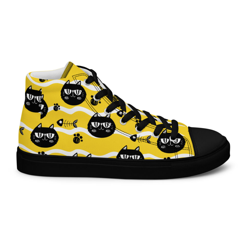 Cool Black Cats - Sneakers alte in tela da donna - immagine 14