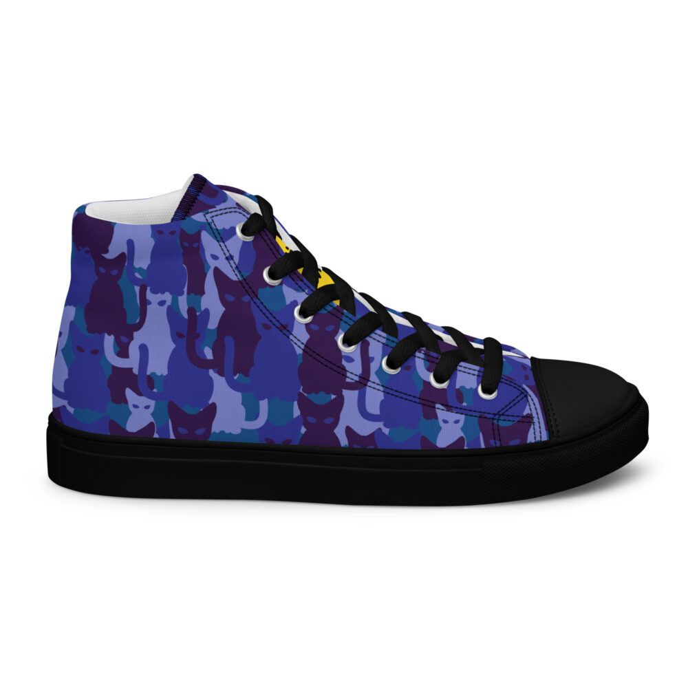 Night Sky Cats High - Sneakers alte in tela da donna - immagine 12