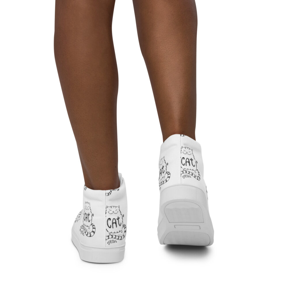 Cat Sketch - Sneakers alte in tela da donna - immagine 23