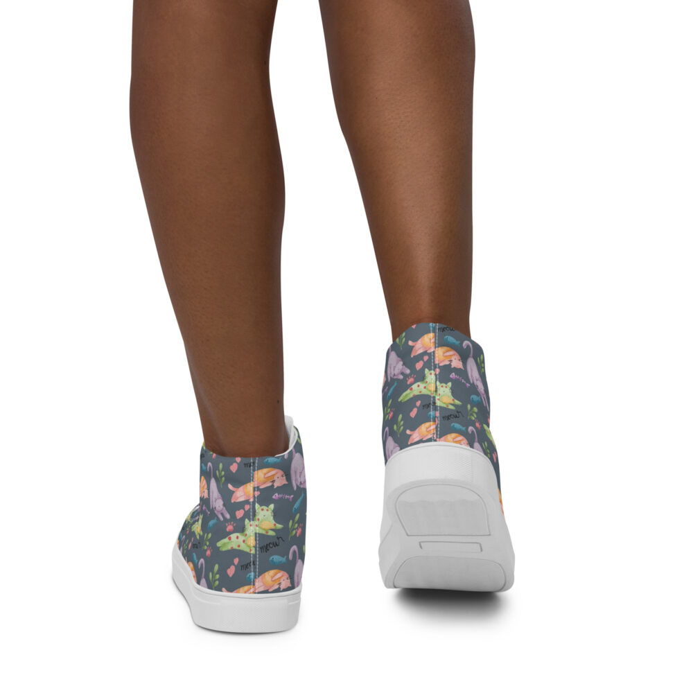 Garden Cats - Sneakers alte in tela da donna - immagine 23