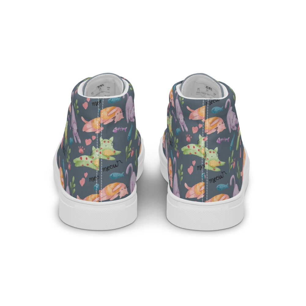 Garden Cats - Sneakers alte in tela da donna - immagine 39