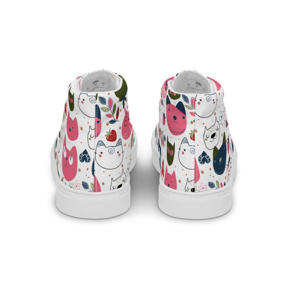 Happy Cat Faces - Sneakers alte in tela da donna - immagine 39