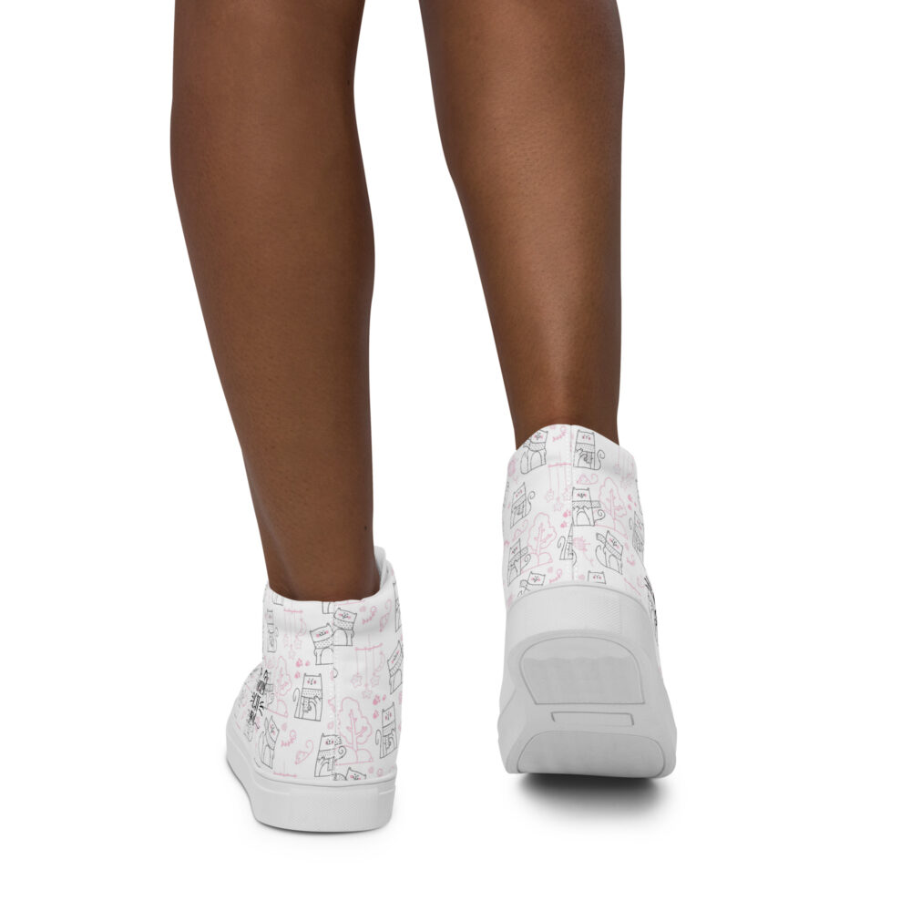 Winters Cozy Cats - Sneakers alte in tela da donna - immagine 23
