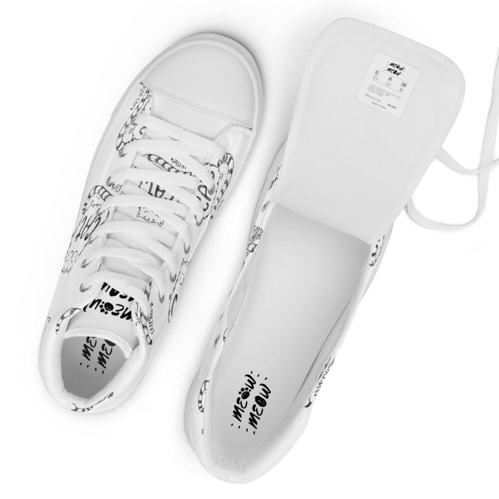 Cat Sketch - Sneakers alte in tela da donna - immagine 21