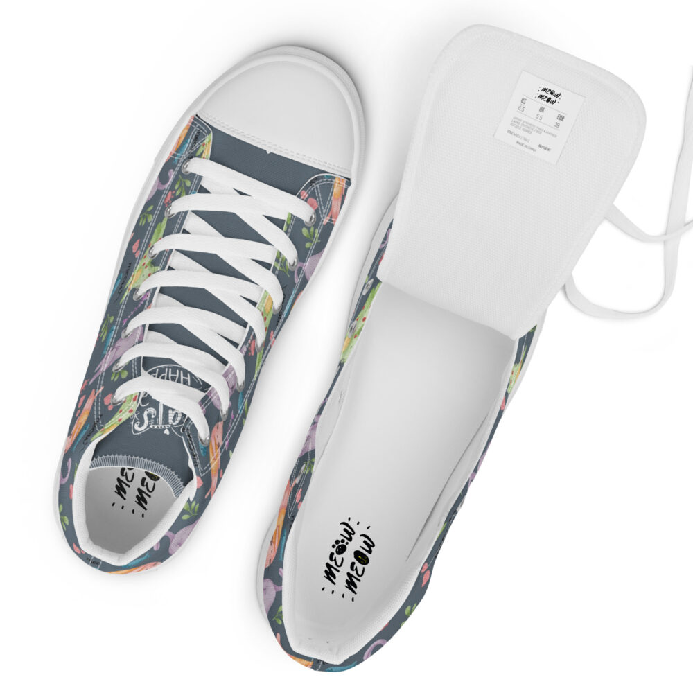 Garden Cats - Sneakers alte in tela da donna - immagine 21