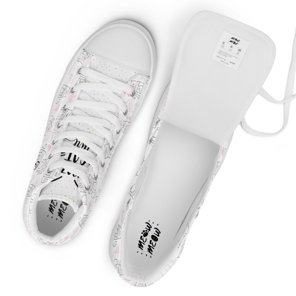 Winters Cozy Cats - Sneakers alte in tela da donna - immagine 21