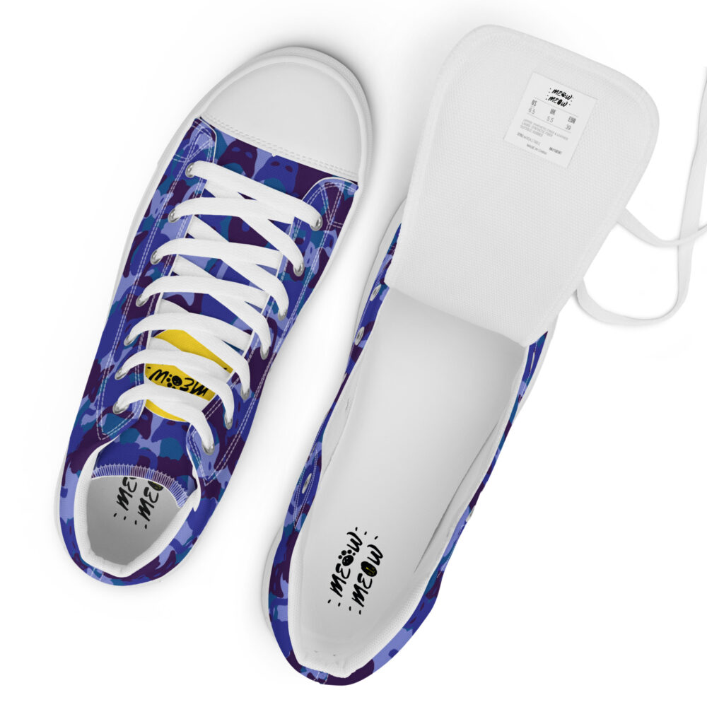 Night Sky Cats High - Sneakers alte in tela da donna - immagine 19