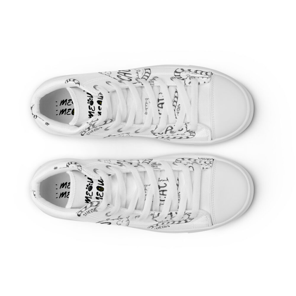 Cat Sketch - Sneakers alte in tela da donna - immagine 43