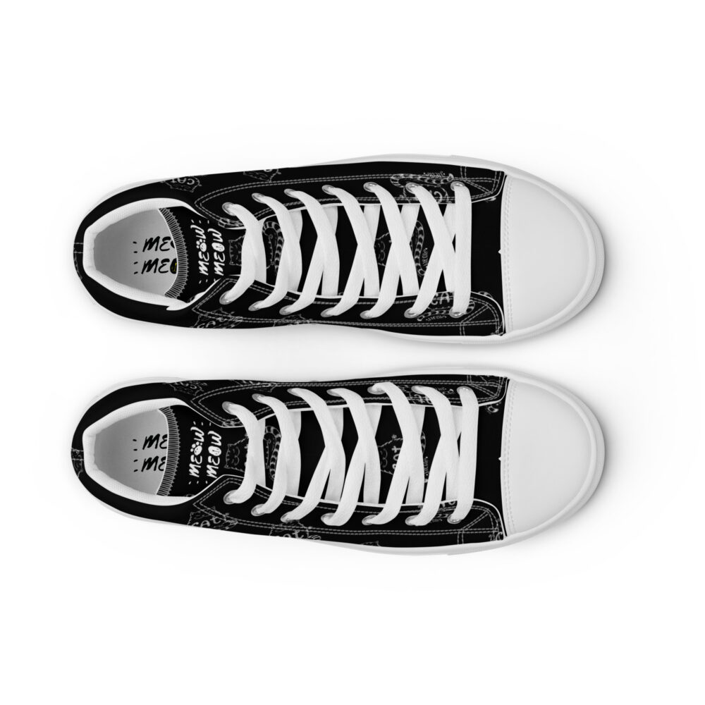 Meow Cat - Sneakers alte in tela da donna - immagine 43