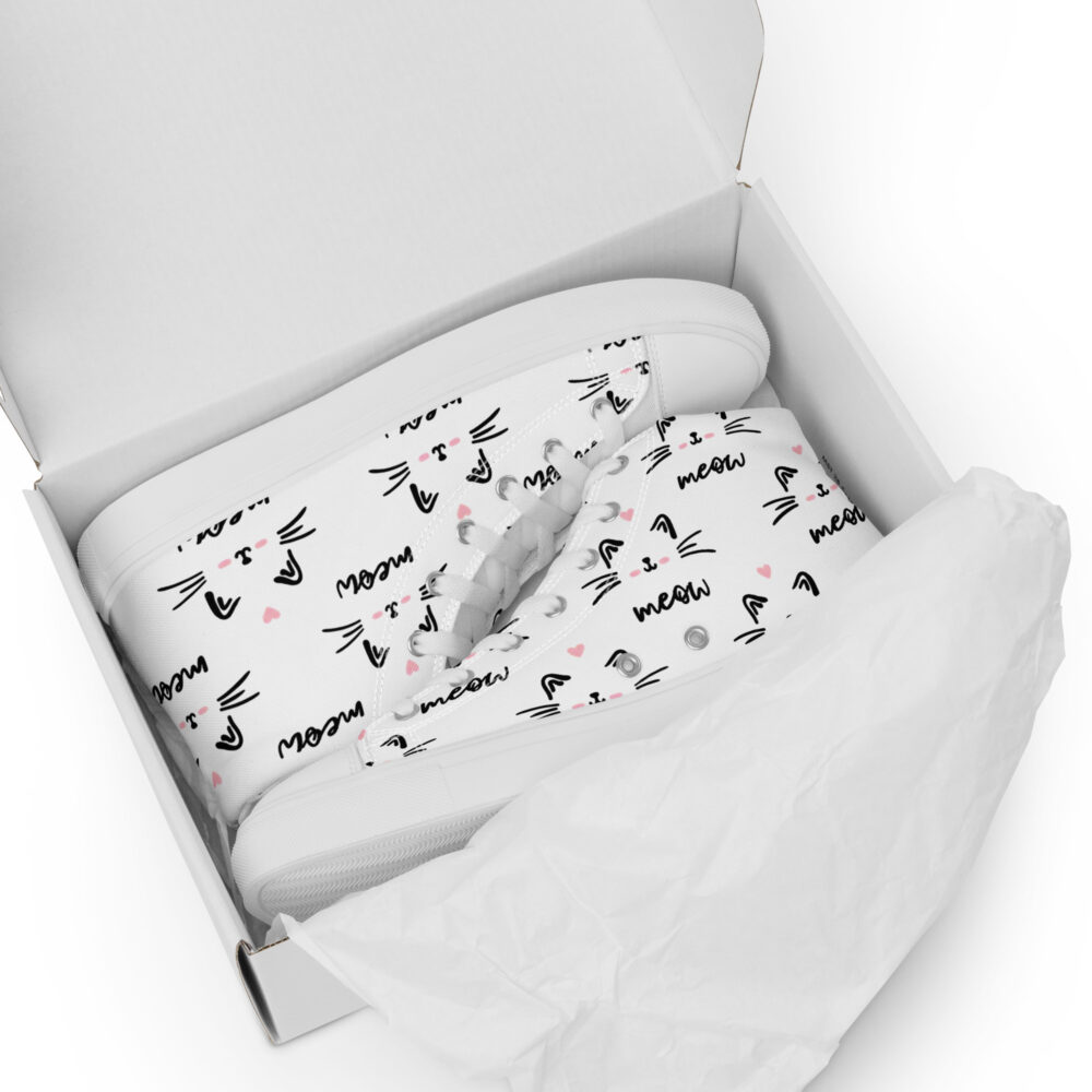 Meow - Sneakers alte in tela da donna - immagine 25