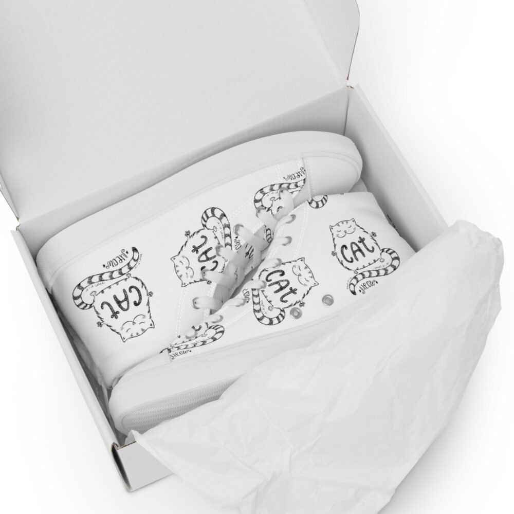 Cat Sketch - Sneakers alte in tela da donna - immagine 25