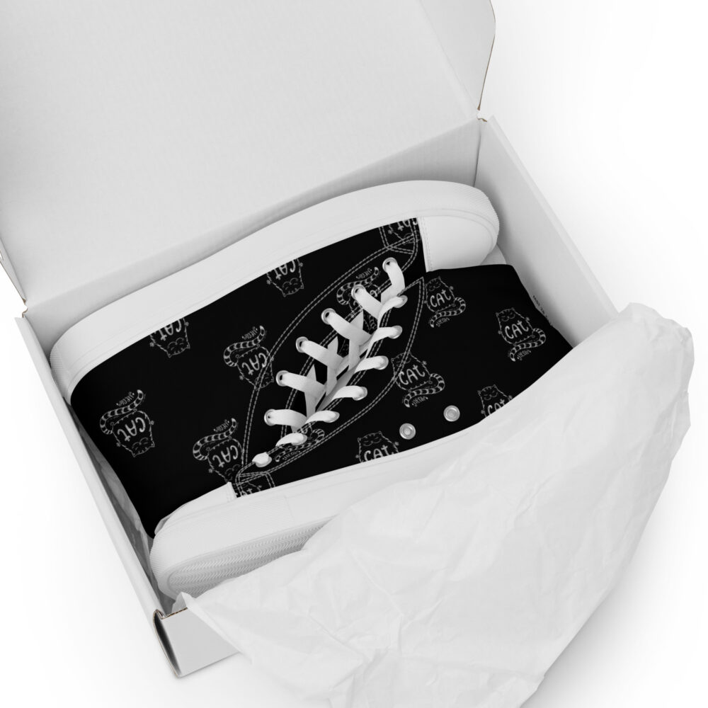 Meow Cat - Sneakers alte in tela da donna - immagine 25