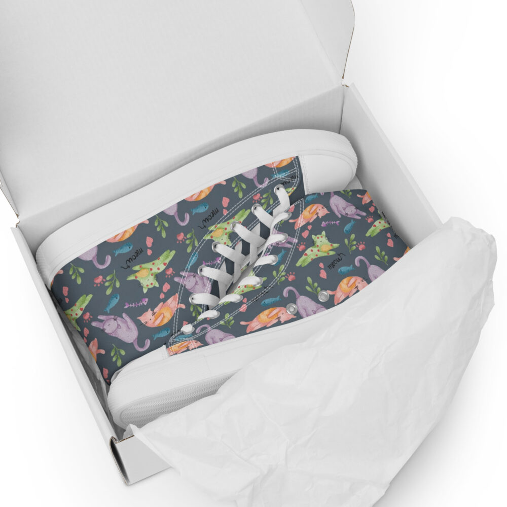 Garden Cats - Sneakers alte in tela da donna - immagine 25