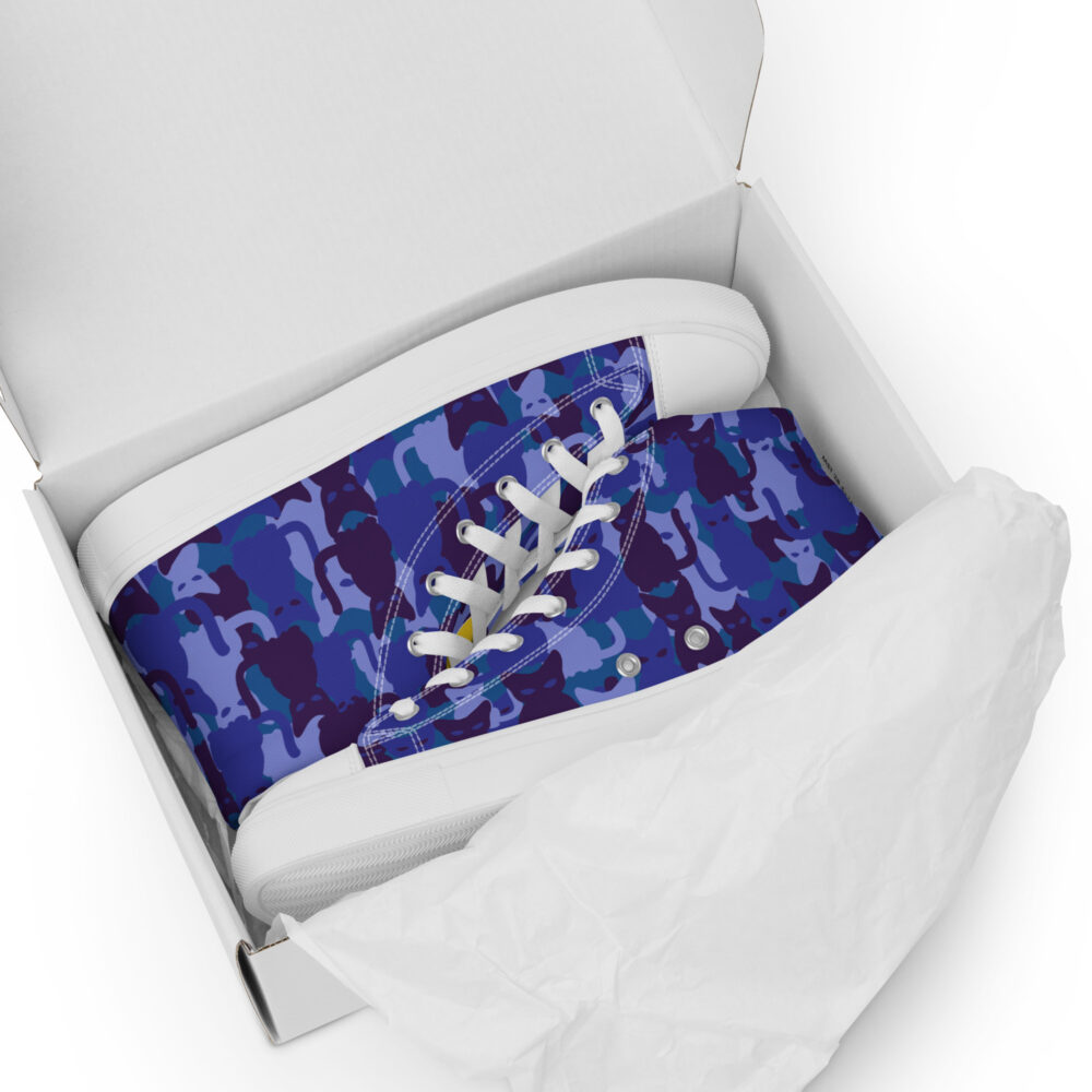 Night Sky Cats High - Sneakers alte in tela da donna - immagine 21