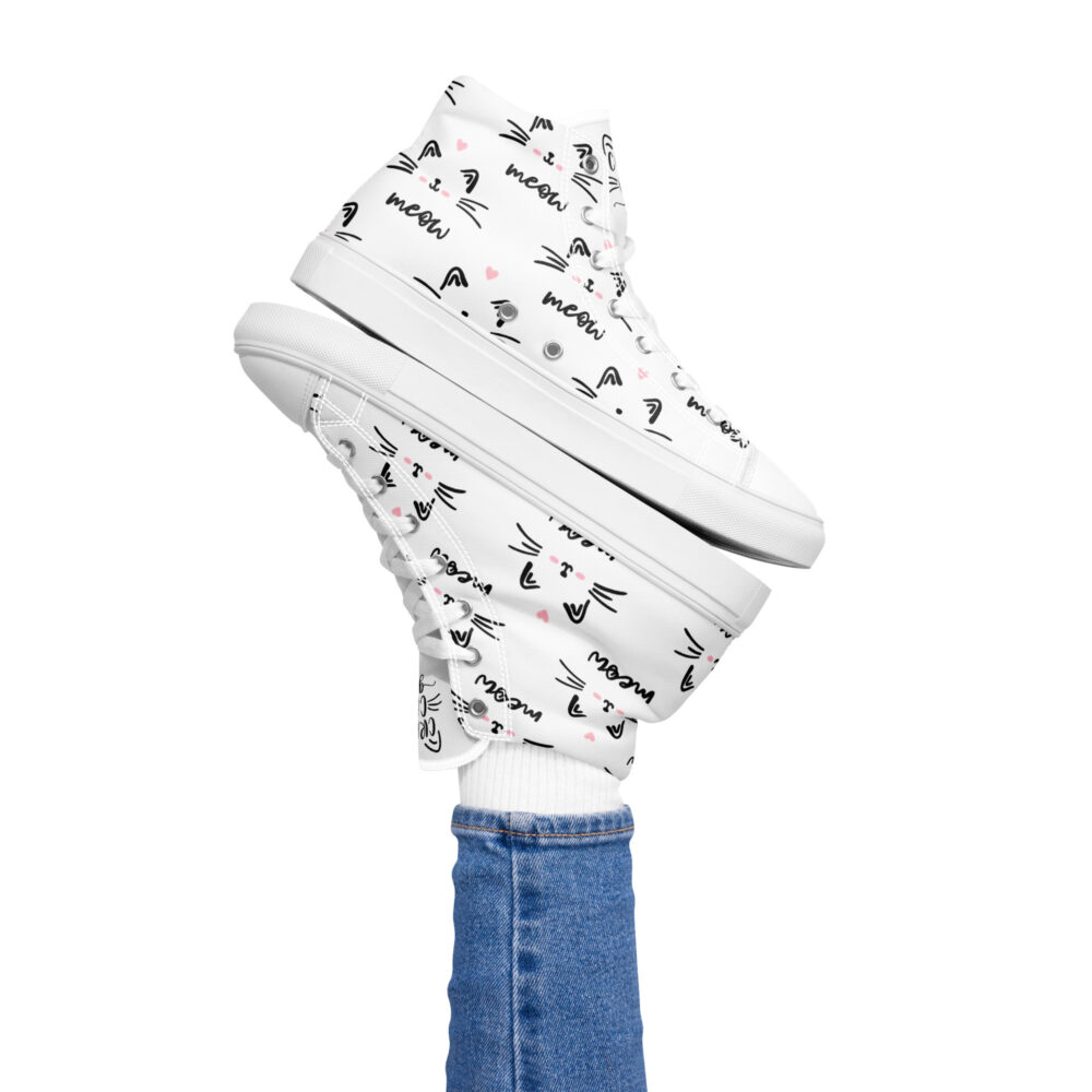 Meow - Sneakers alte in tela da donna - immagine 18