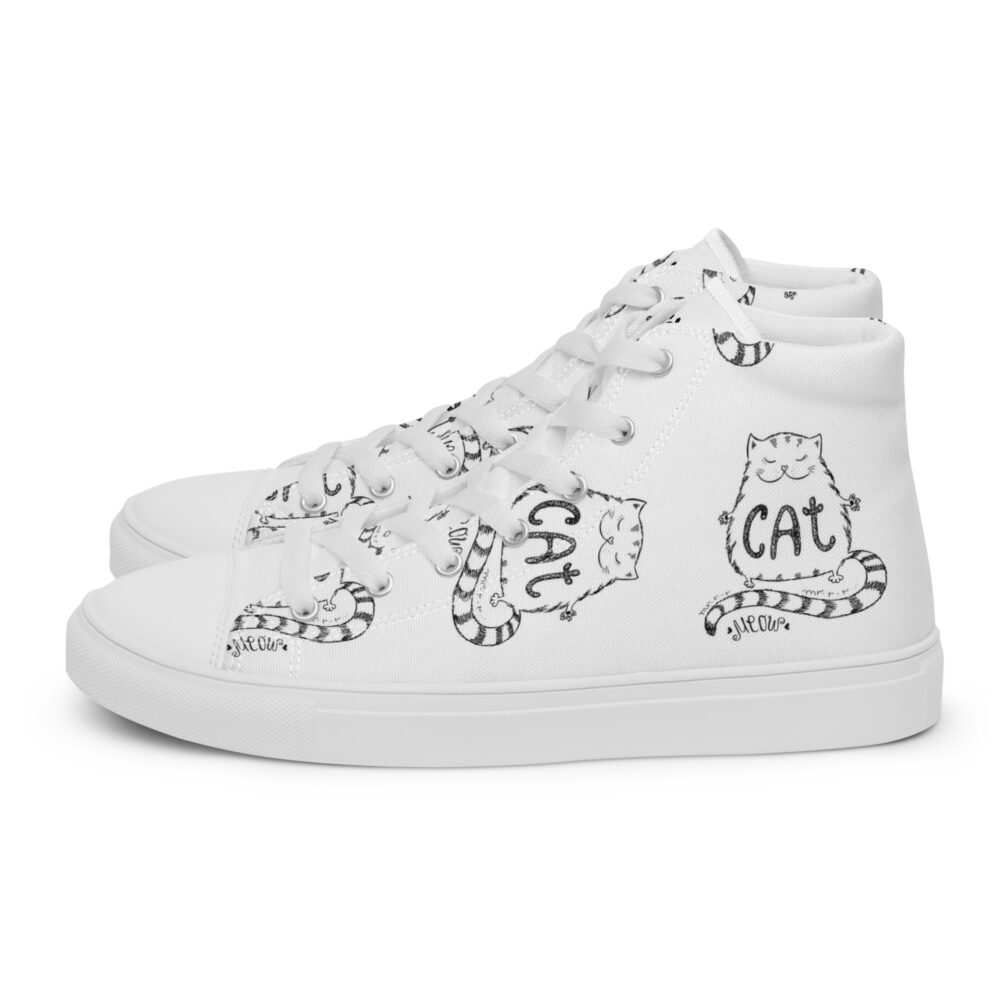 Cat Sketch - Sneakers alte in tela da donna - immagine 38
